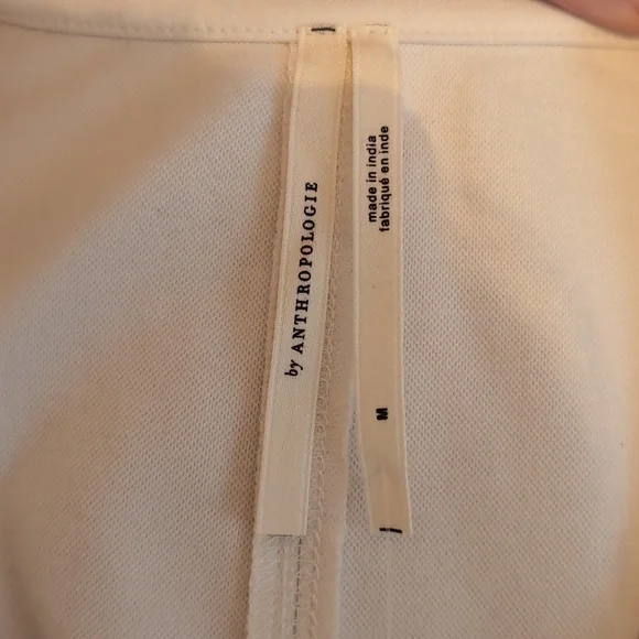 Anthropologie White and Blue Ruffled Tank Top - Picture 6 of 7